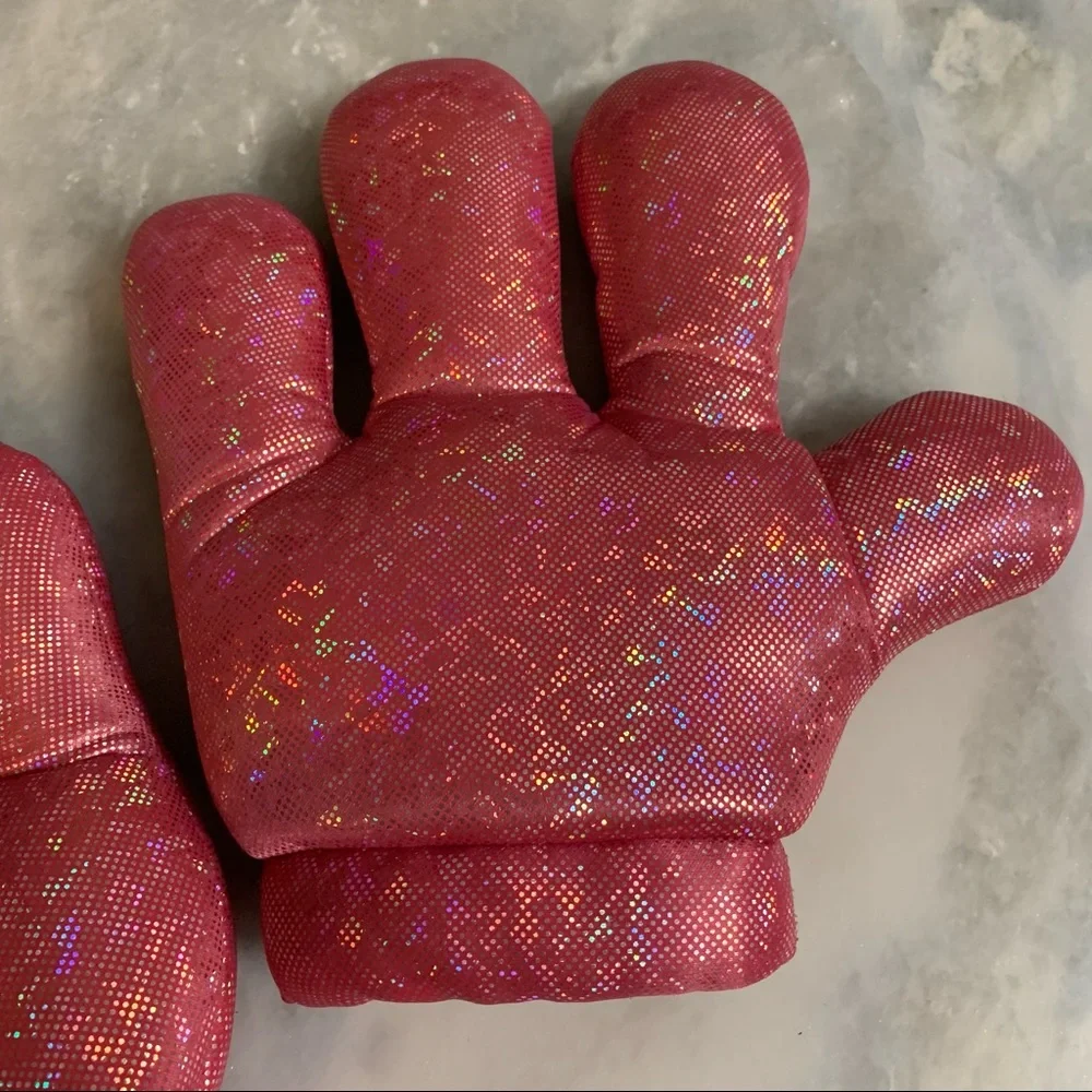 Disney Parks Store Mickey Minnie Mouse Plush Big PINK hands gloves 10